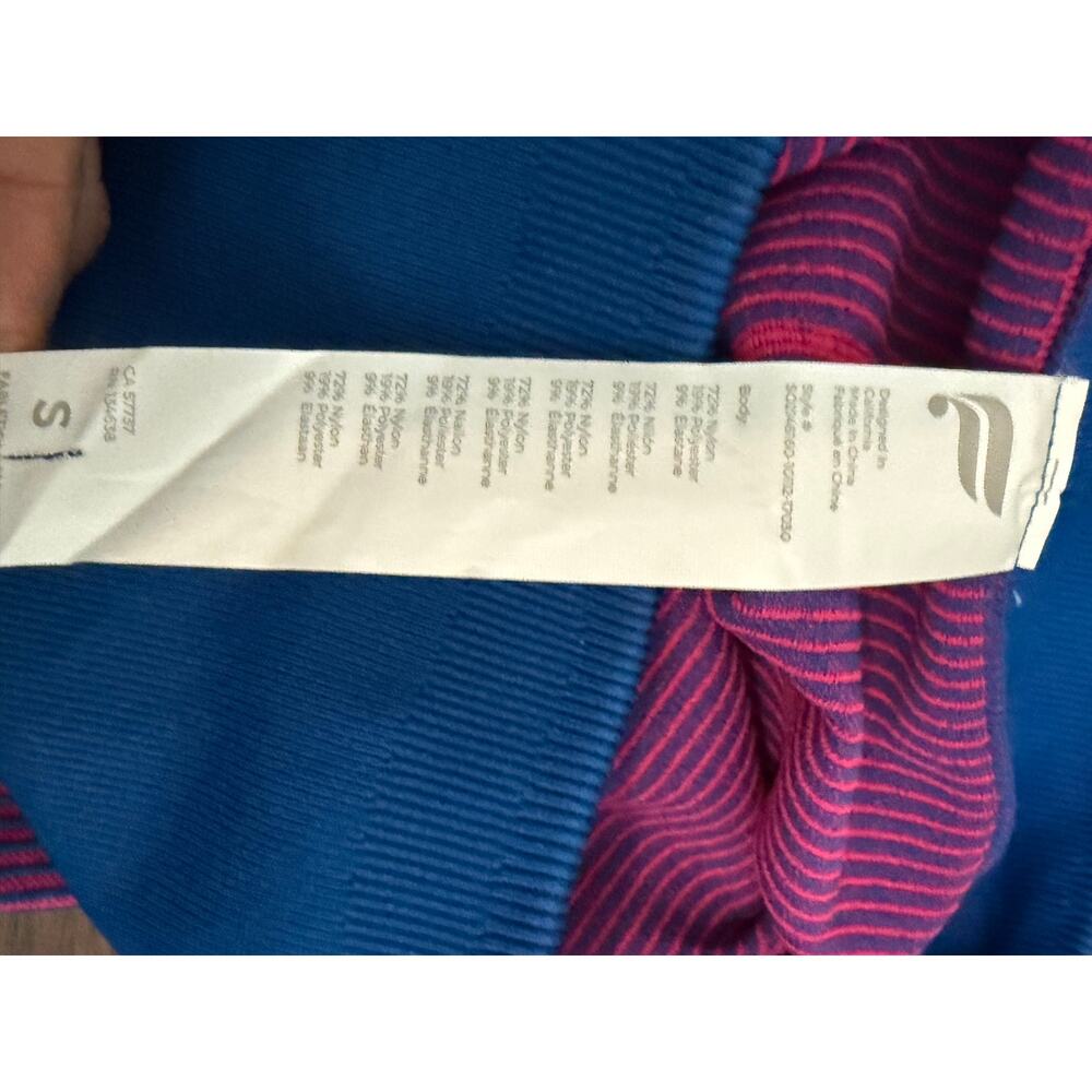 Fabletics NWOT Ribbed Seamless High-Waist Compression Bike Shorts Pink Blue S - Picture 7 of 7
